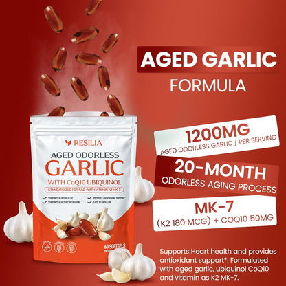 Softgels with Black Seed Oil+Odorless Aged Garlic