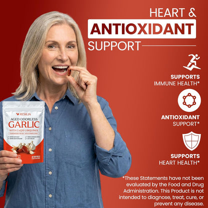 Softgels with Black Seed Oil+Odorless Aged Garlic