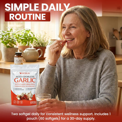 Resilia Odorless Aged Garlic Softgels