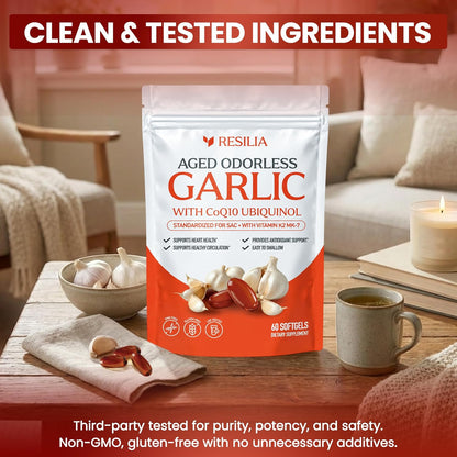 Resilia Odorless Aged Garlic Softgels